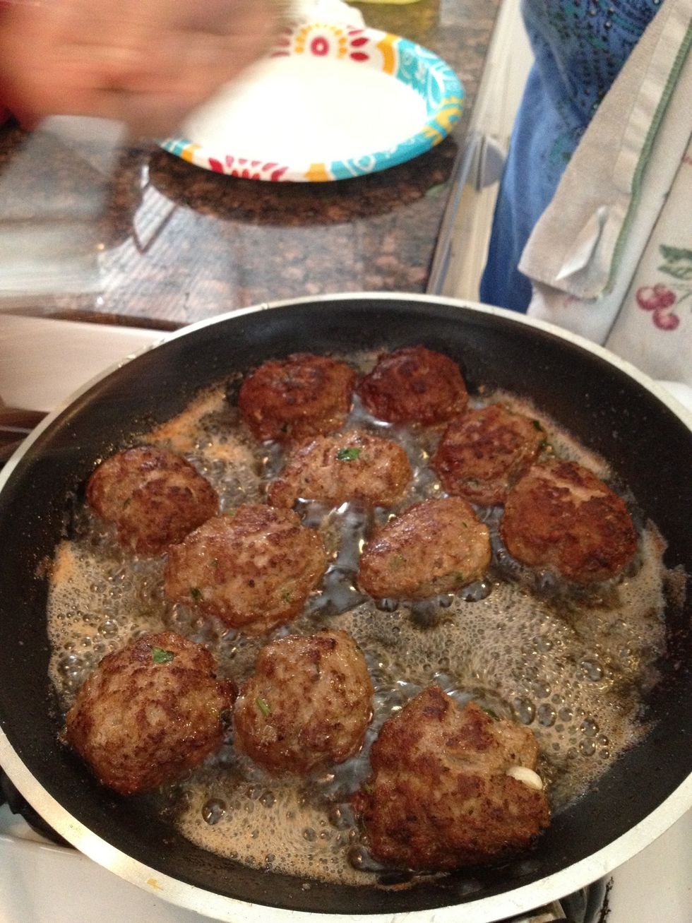 Continuously flip every 45 sec- 1 minute as needed to brown both sides & avoid burning