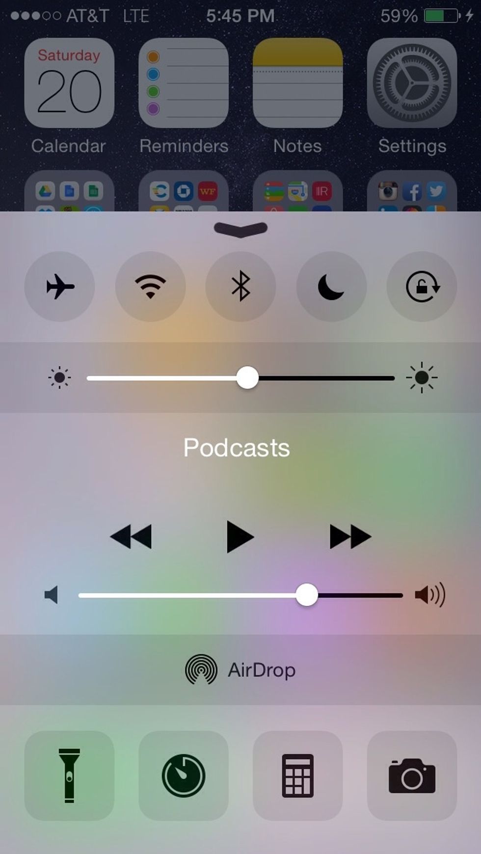 Control Center Options