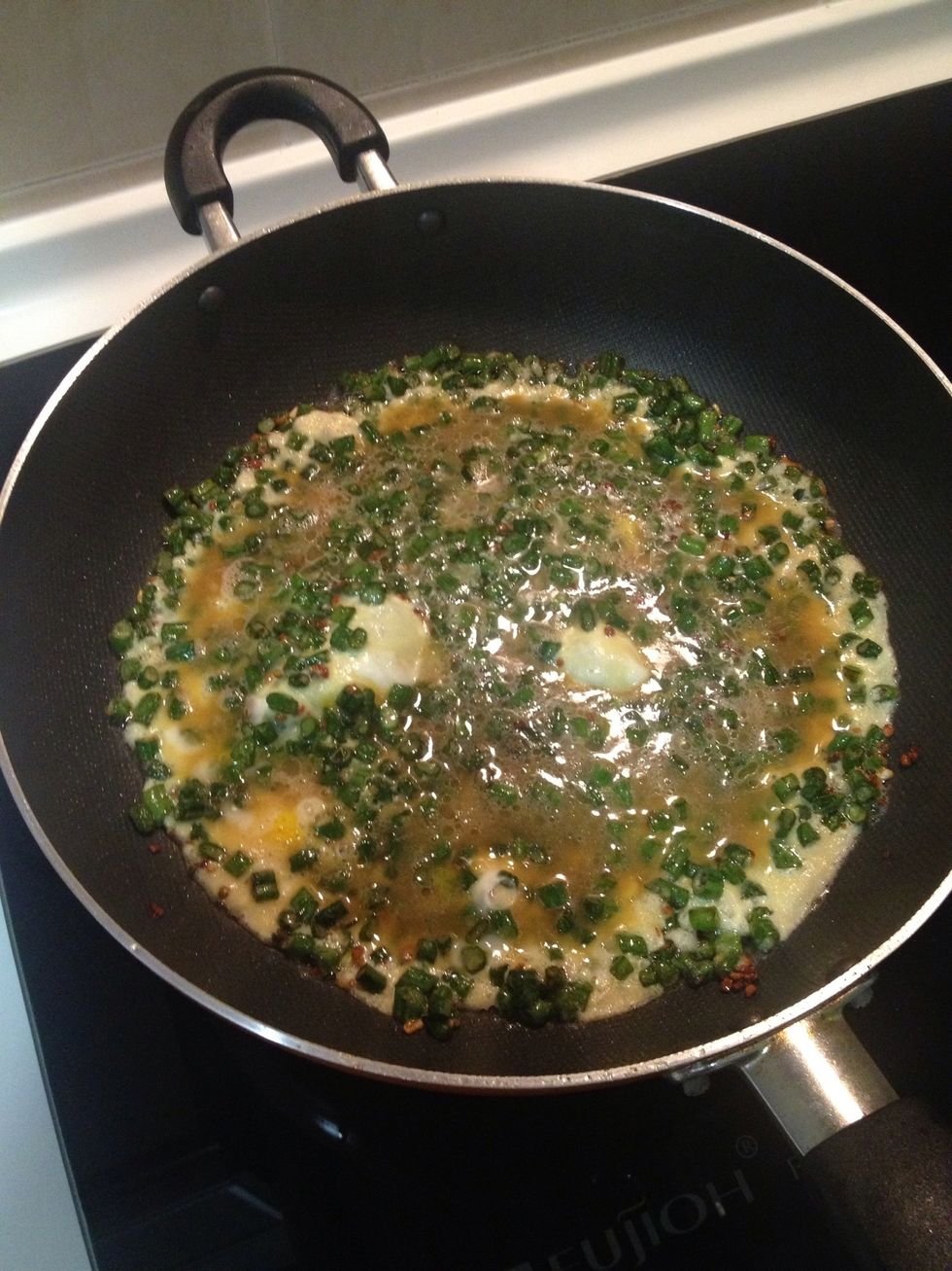 Cook a few minutes on one side until almost dry and nicely browned.