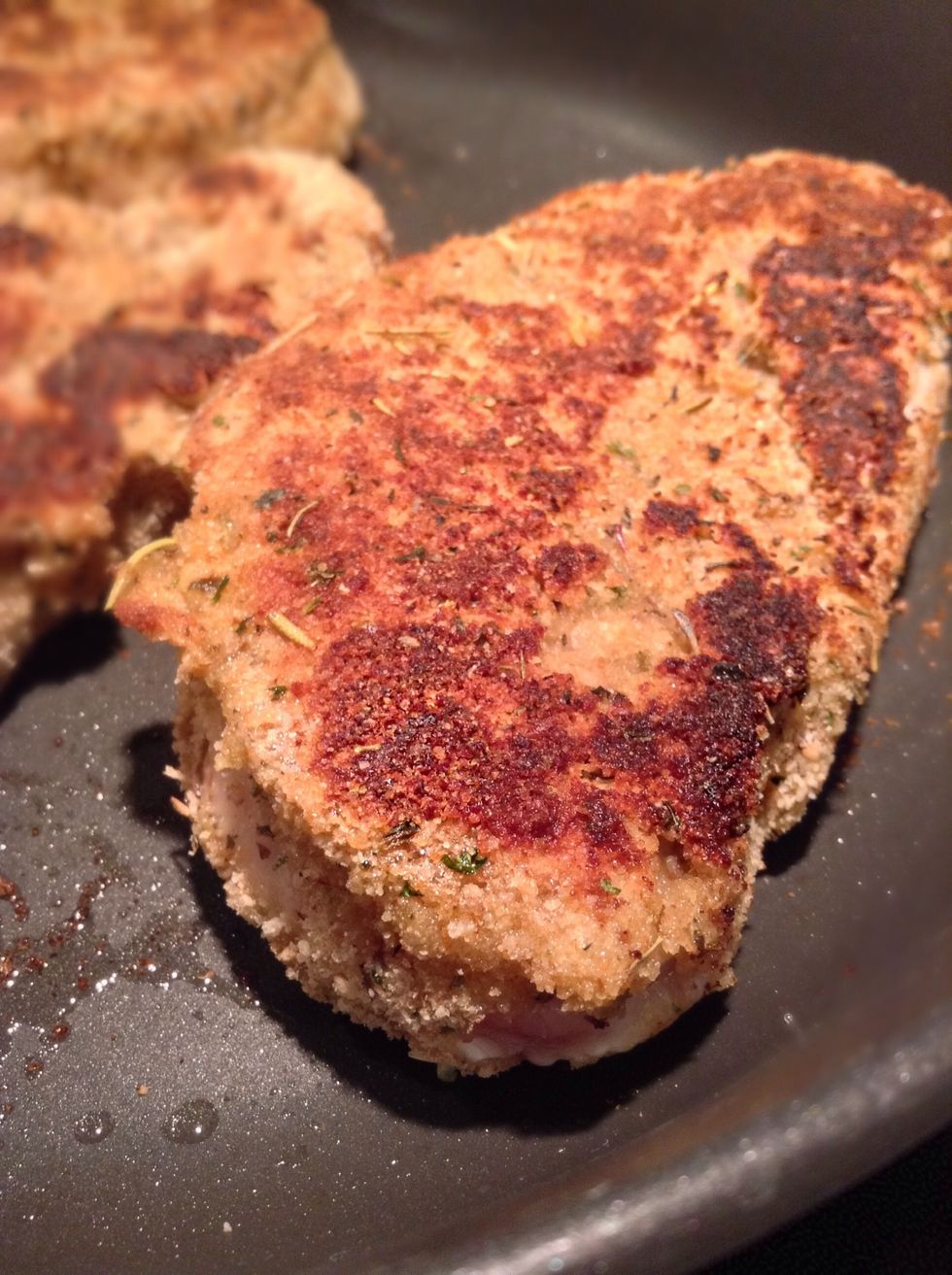Cook each side for about 3-5 minutes or until breading looks crusted.