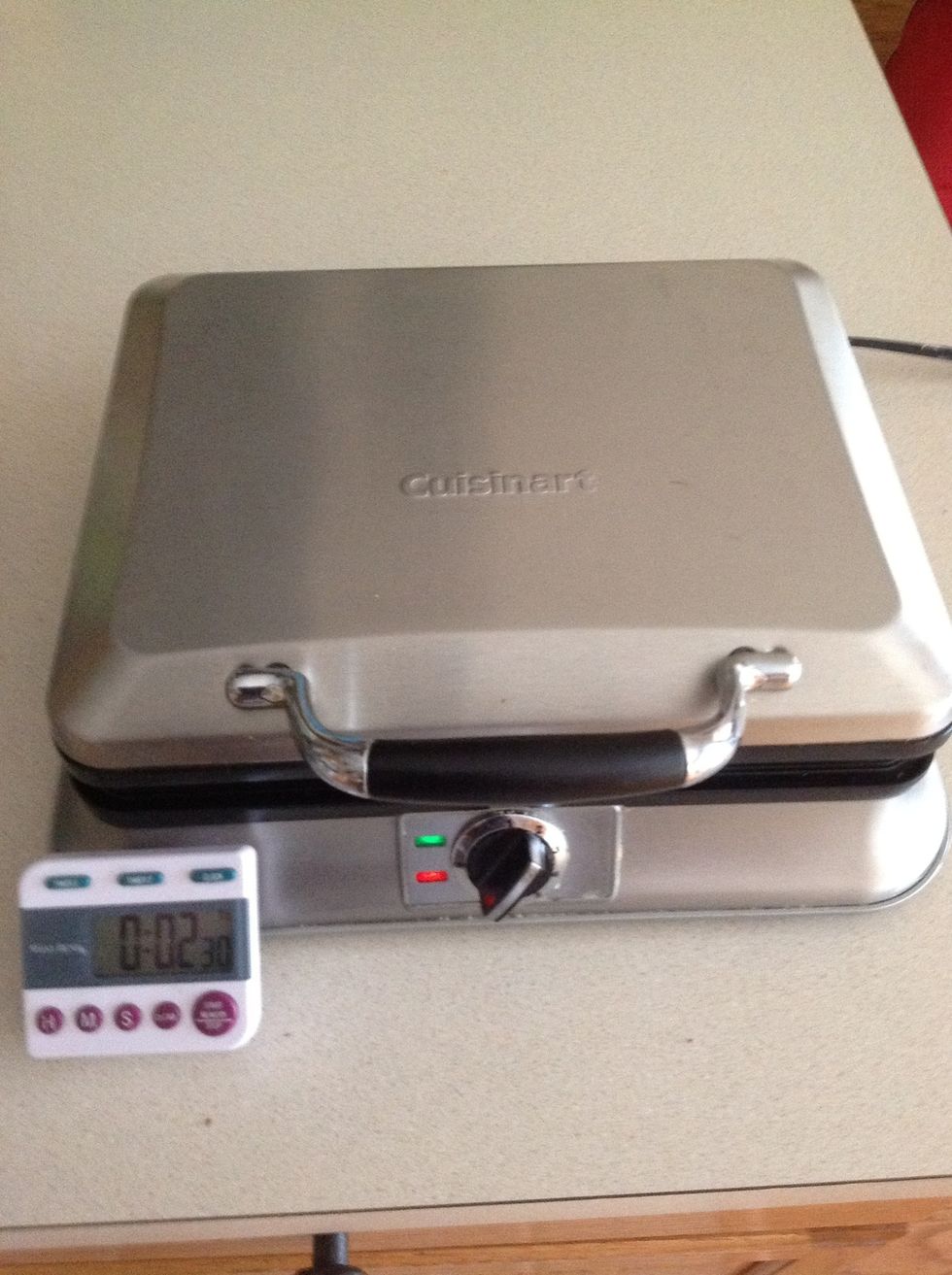 Cook for 2 1/2 to 3 minutes. Note: if you cook them for too long they get a little hard and crunchy!