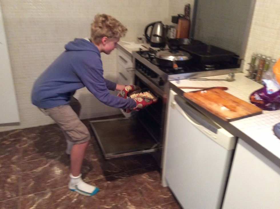 cook for 25-30 min in oven at 180 degrees