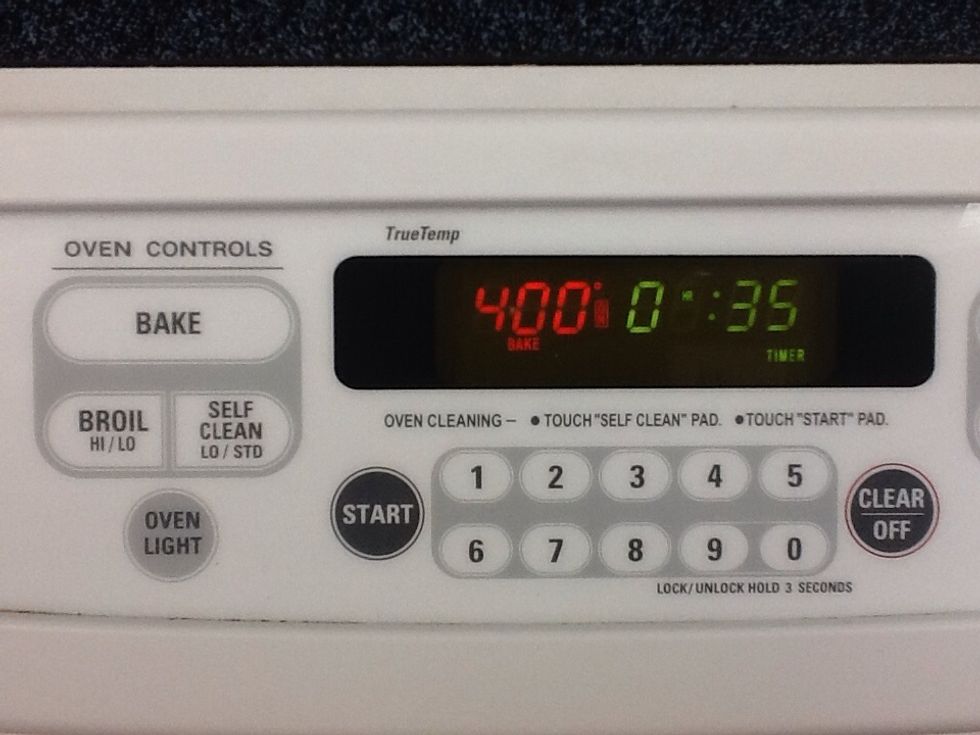 Cook for 30-40 minutes at 400 degrees