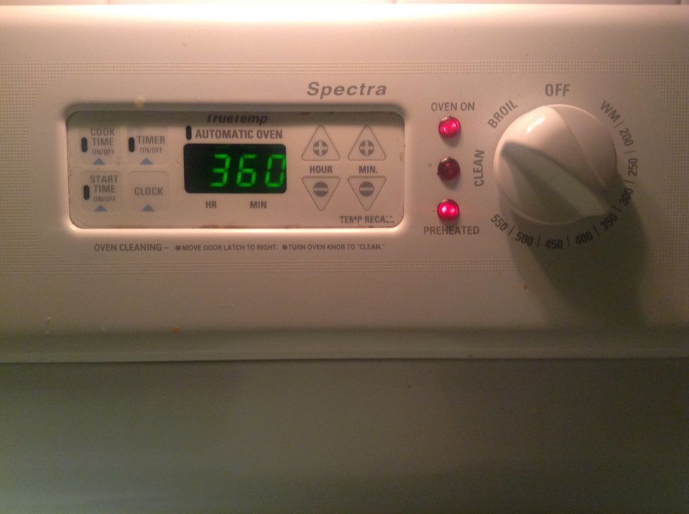Cook for 40 min @360F