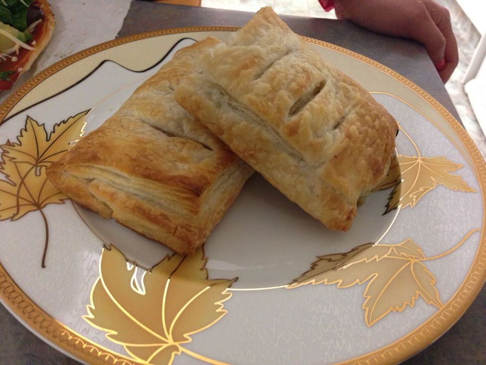 Cook for about 15 to 20 minutes on 180 to 200 degrees. Keep checking on it. Once it is golden brown and looks crunchy, it ready!