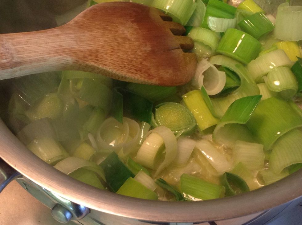 Cook in olive oil and butter as long as you like.