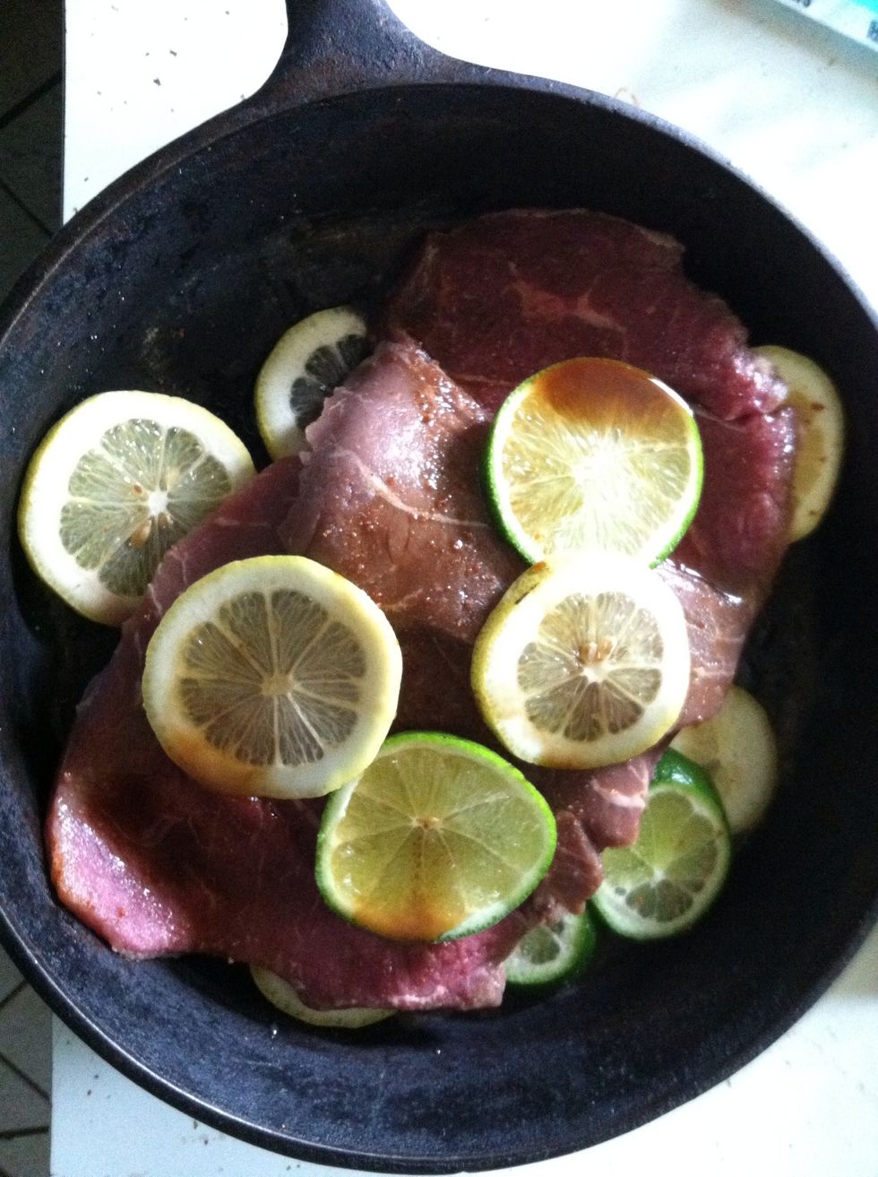 Cook in oven, on broil. Flip every two minutes until done to your liking.