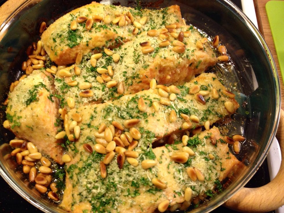 Cook in the oven at 175 degrees C for about 15 minutes.