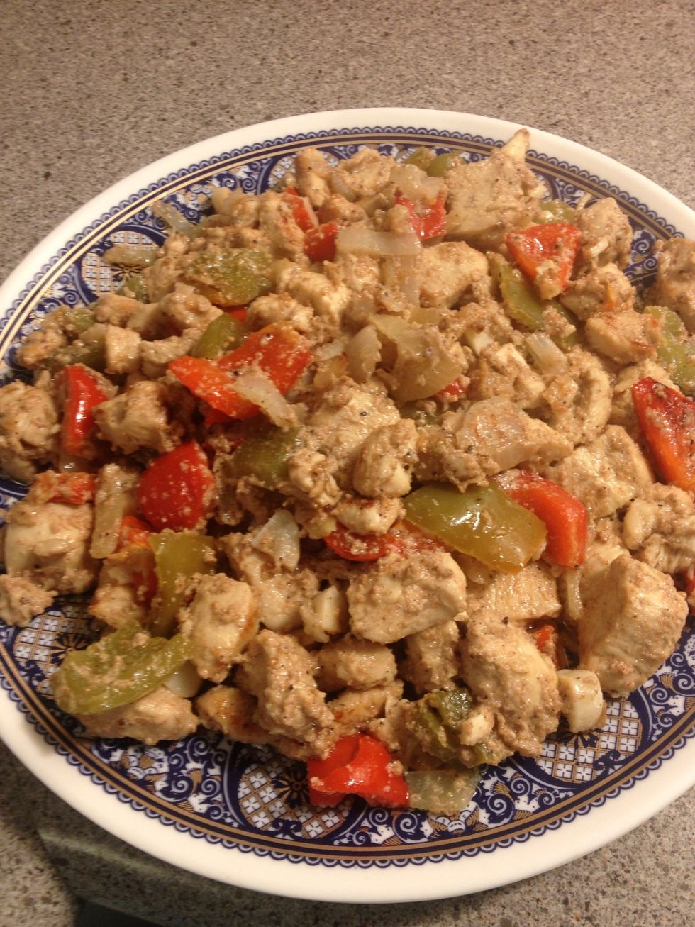 Cook it for 20 min put the chicken in A pan until it well cooked