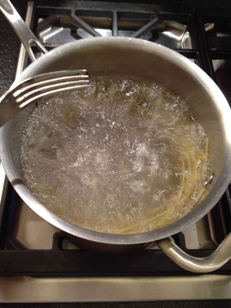 Cook it for the time that says in the package. Or one minute less, if you like it al dente