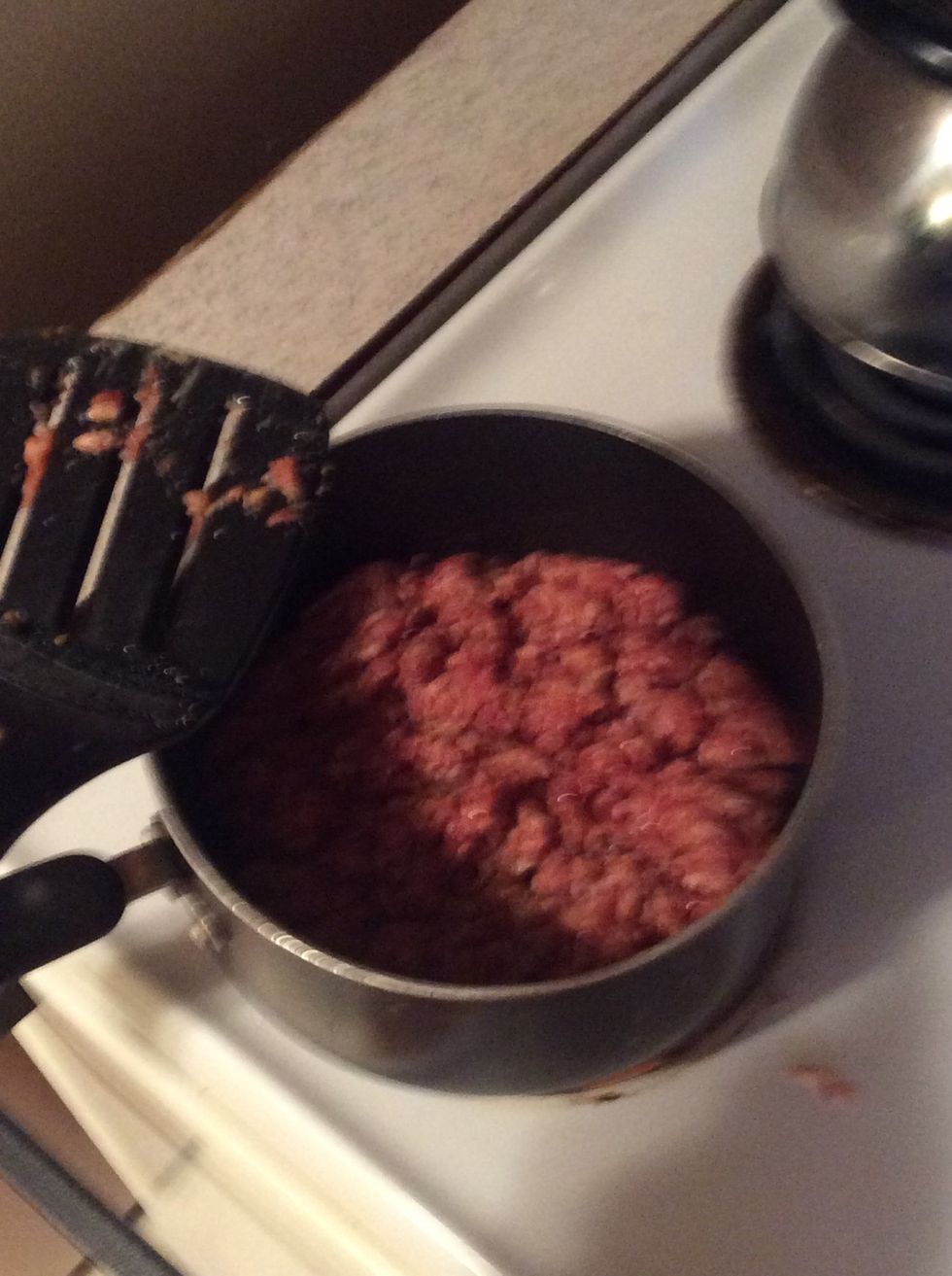 Cook Italian sausage on high until browned