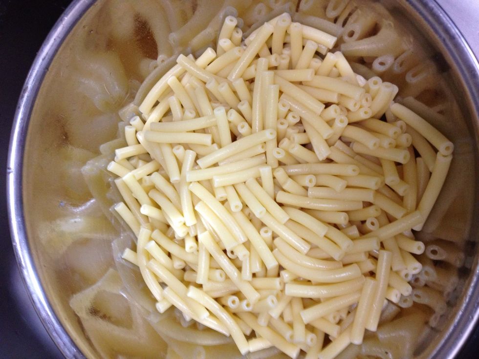 cook macaroni. refer to its instructions :P
