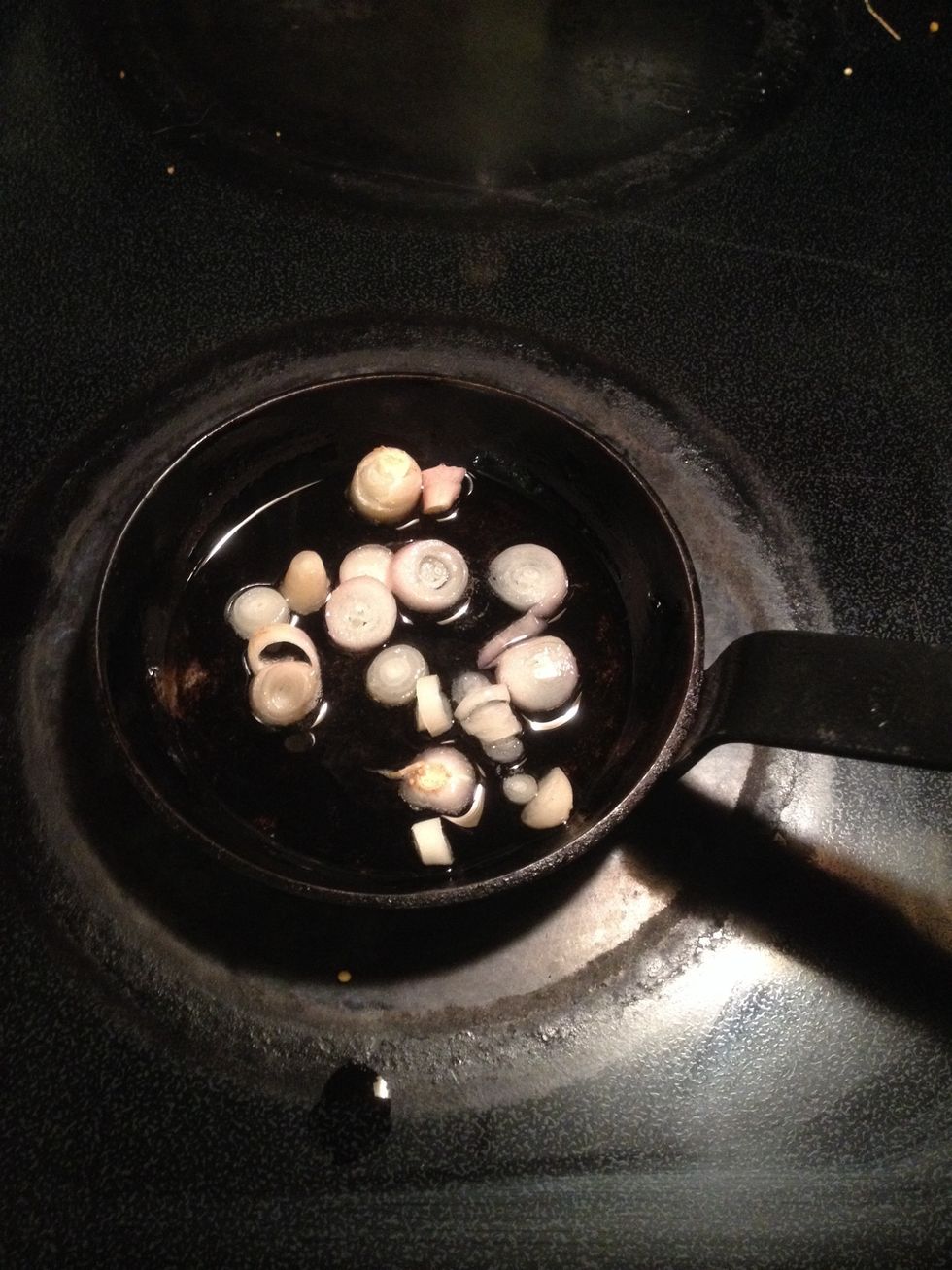 Cook mountain ramps until tender