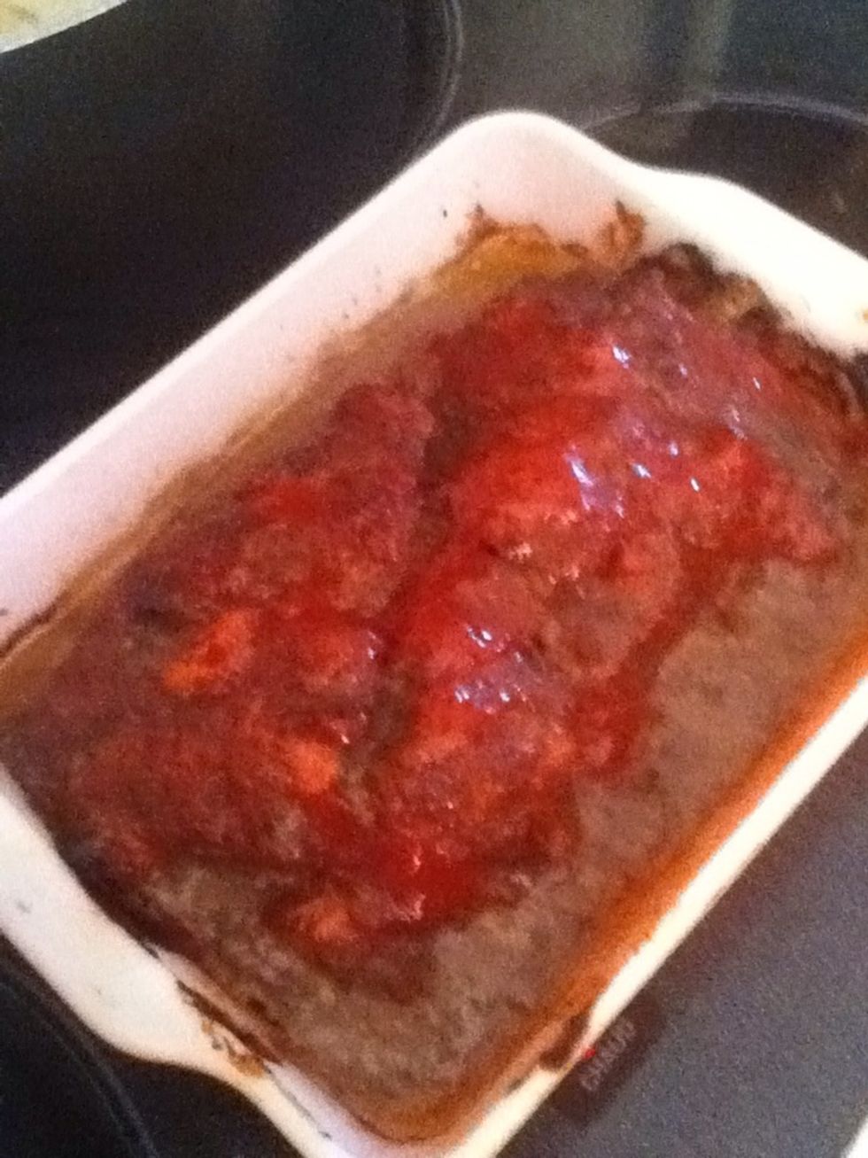 Cook on 350F for 90 minutes and this is what it looks like! Yum