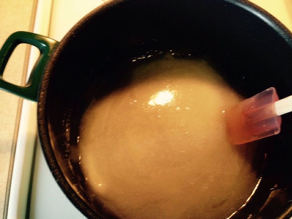 Cook on medium-medium high, take off stove just before boiling