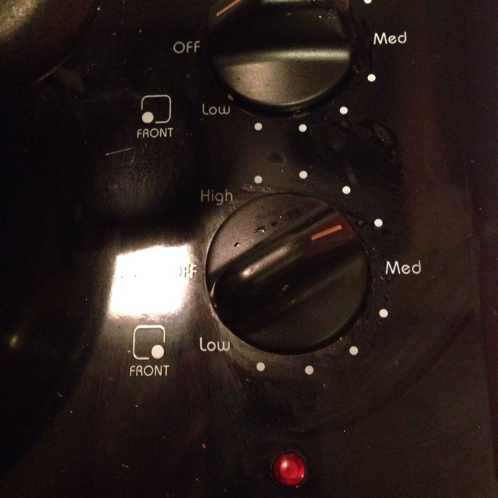 Cook onions over medium-ish heat for 10 minutes. Stir after 5 and then 10 minutes.