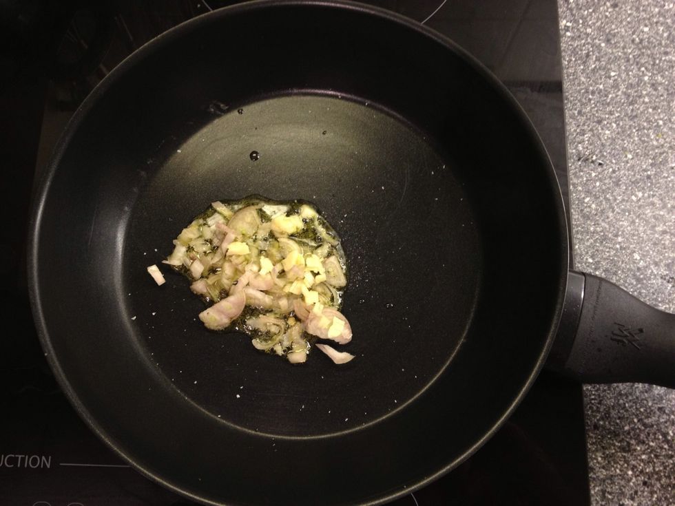 Cook onions with little olive oil on medium, add garlic when onions turn translucent