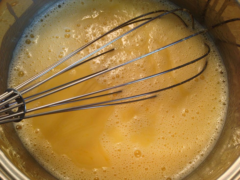 Cook over med-low heat until the mixture thickens. Stir constantly. It took me about 12-15 min.