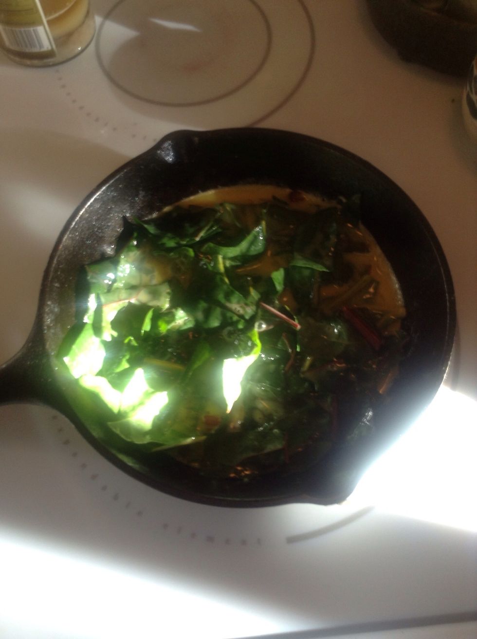 Cook over medium heat until eggs begin to set.