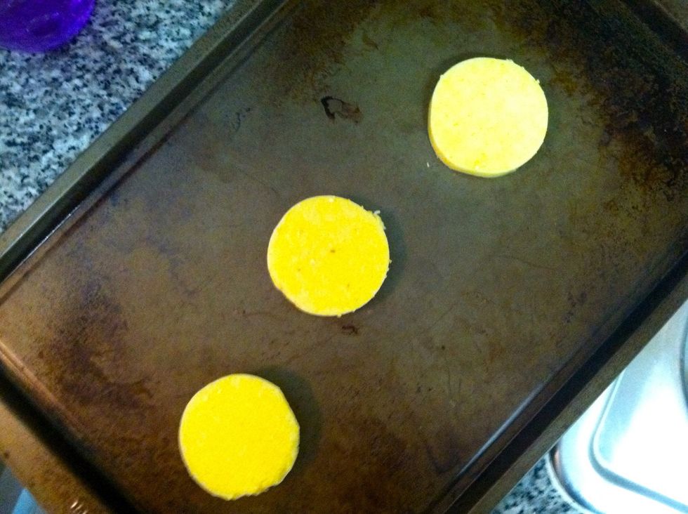 Cook polenta according to the package directions.