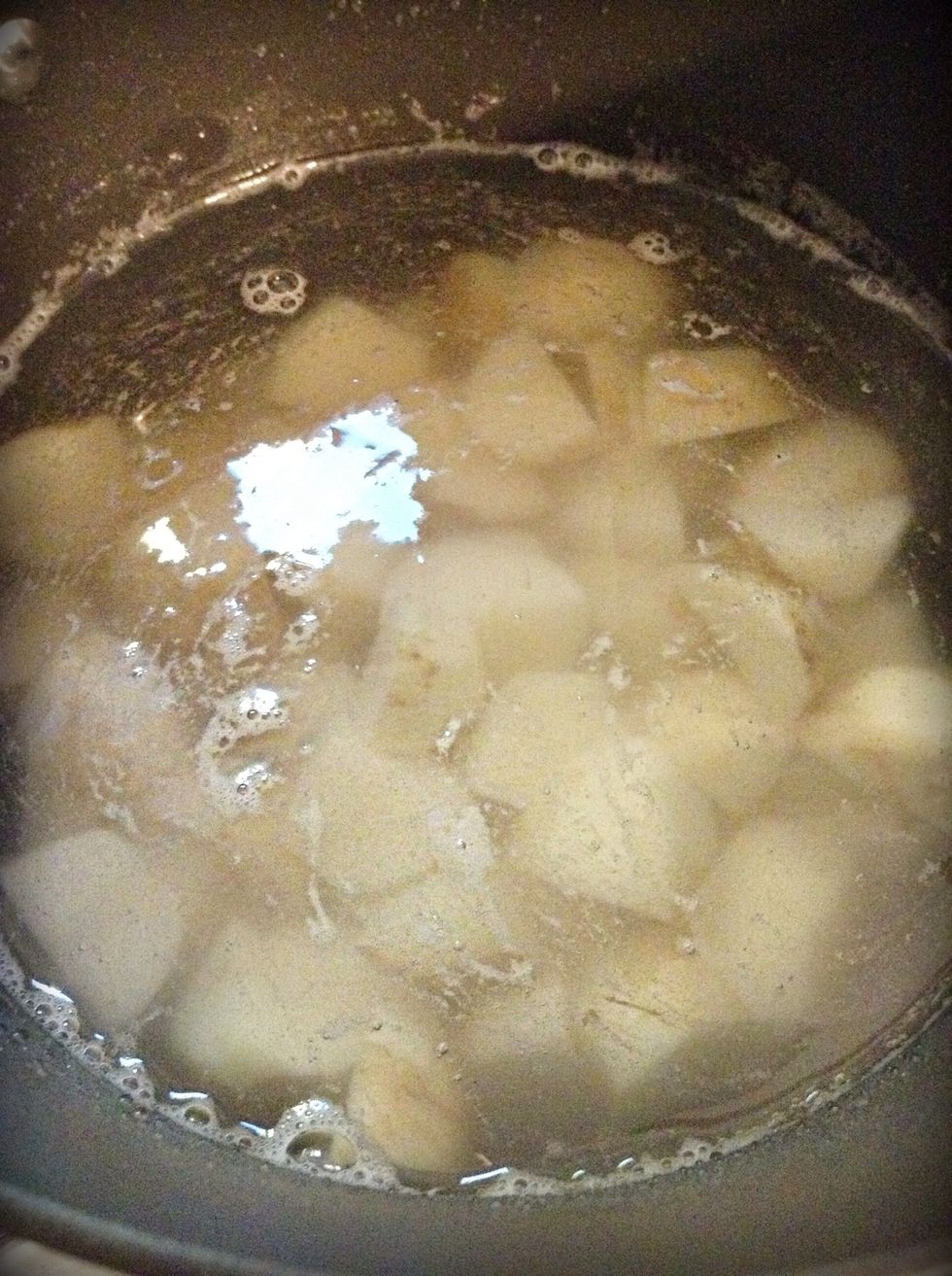 Cook potatoes in large pot of boiling salted water until tender, about 20 minutes.