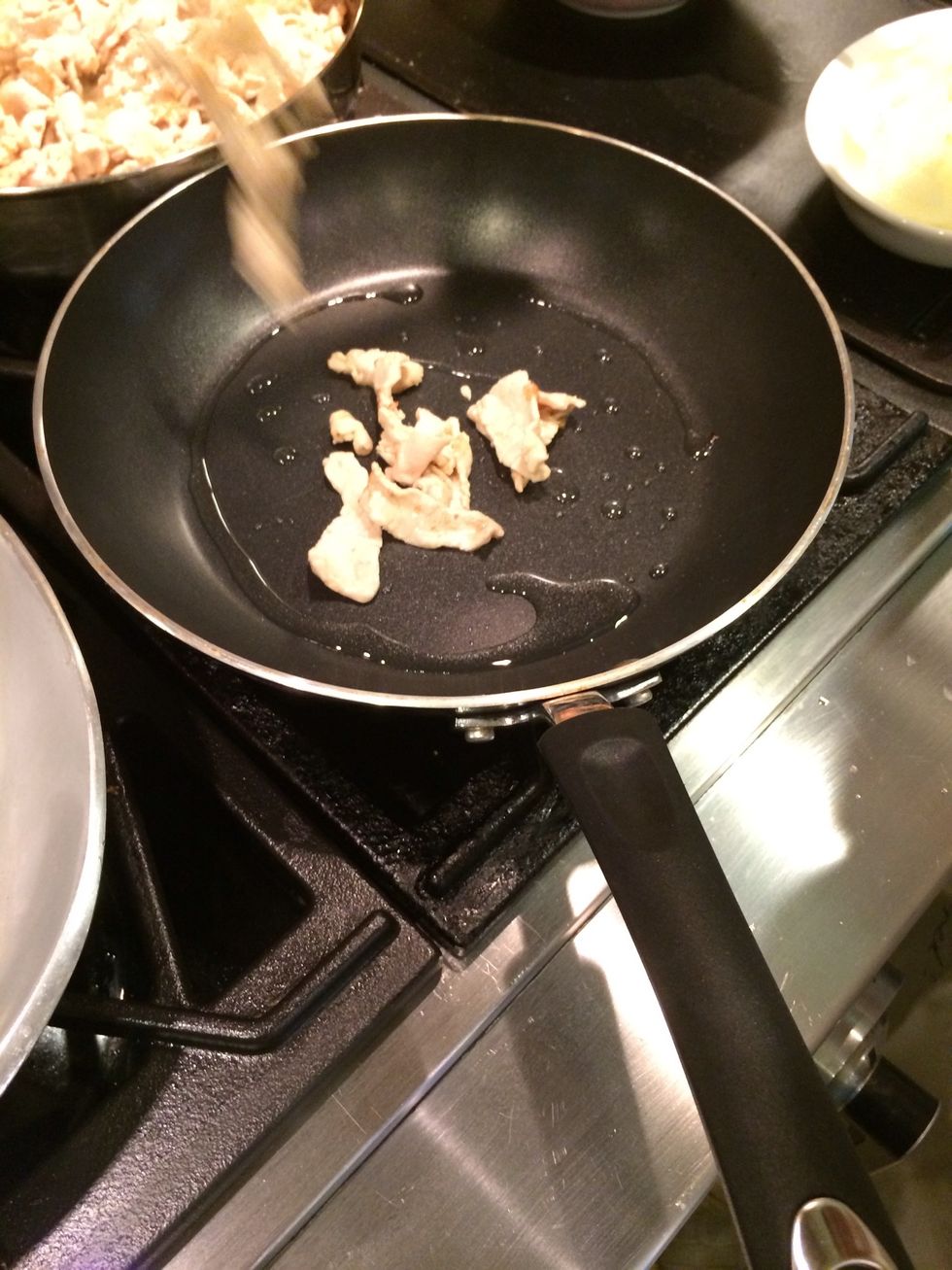 Cook remaining pork until golden brown.