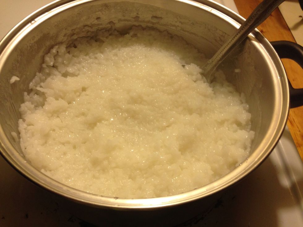 Cook rice with more water needed since rice absorbs a lot of water.