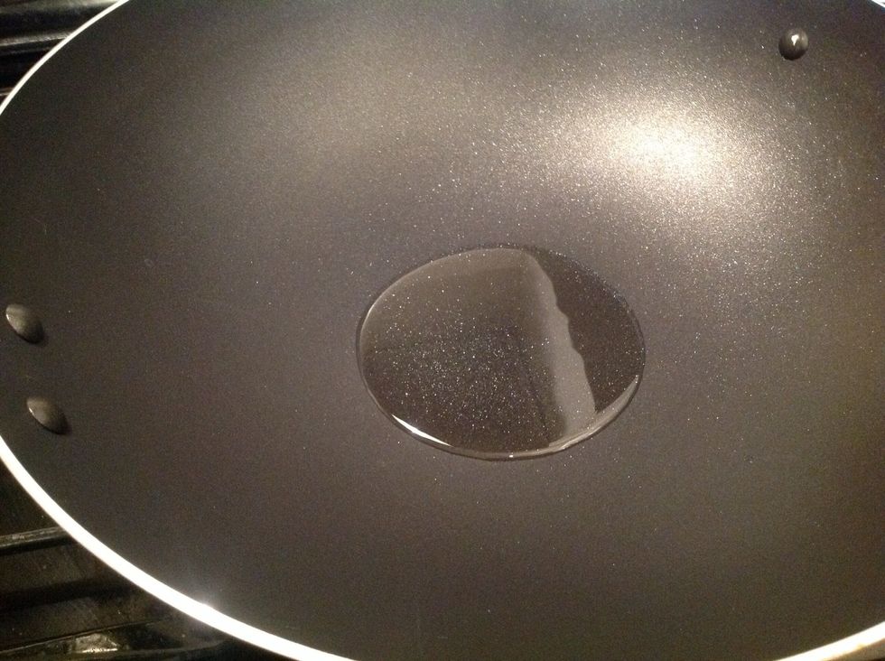 Cook stir fry in wok. In high heat setting add sesame oil to wok