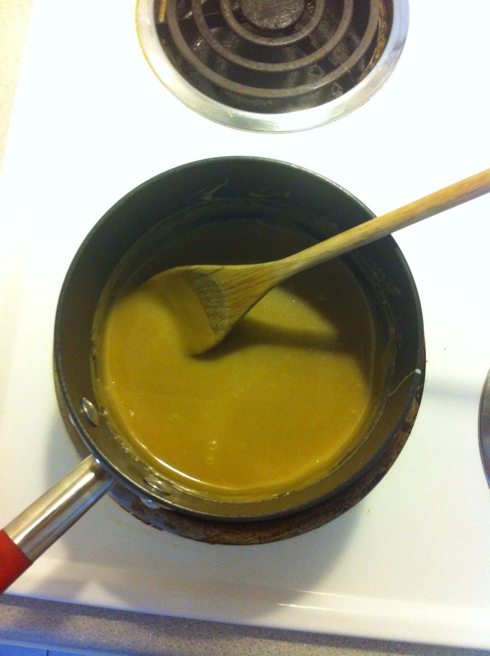 Cook, stirring, for 4-5 minutes or until the sugar has dissolved.