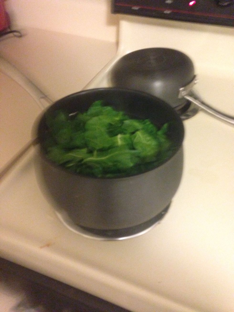 Cook Swiss chard in boiling salted water for 1 minute.