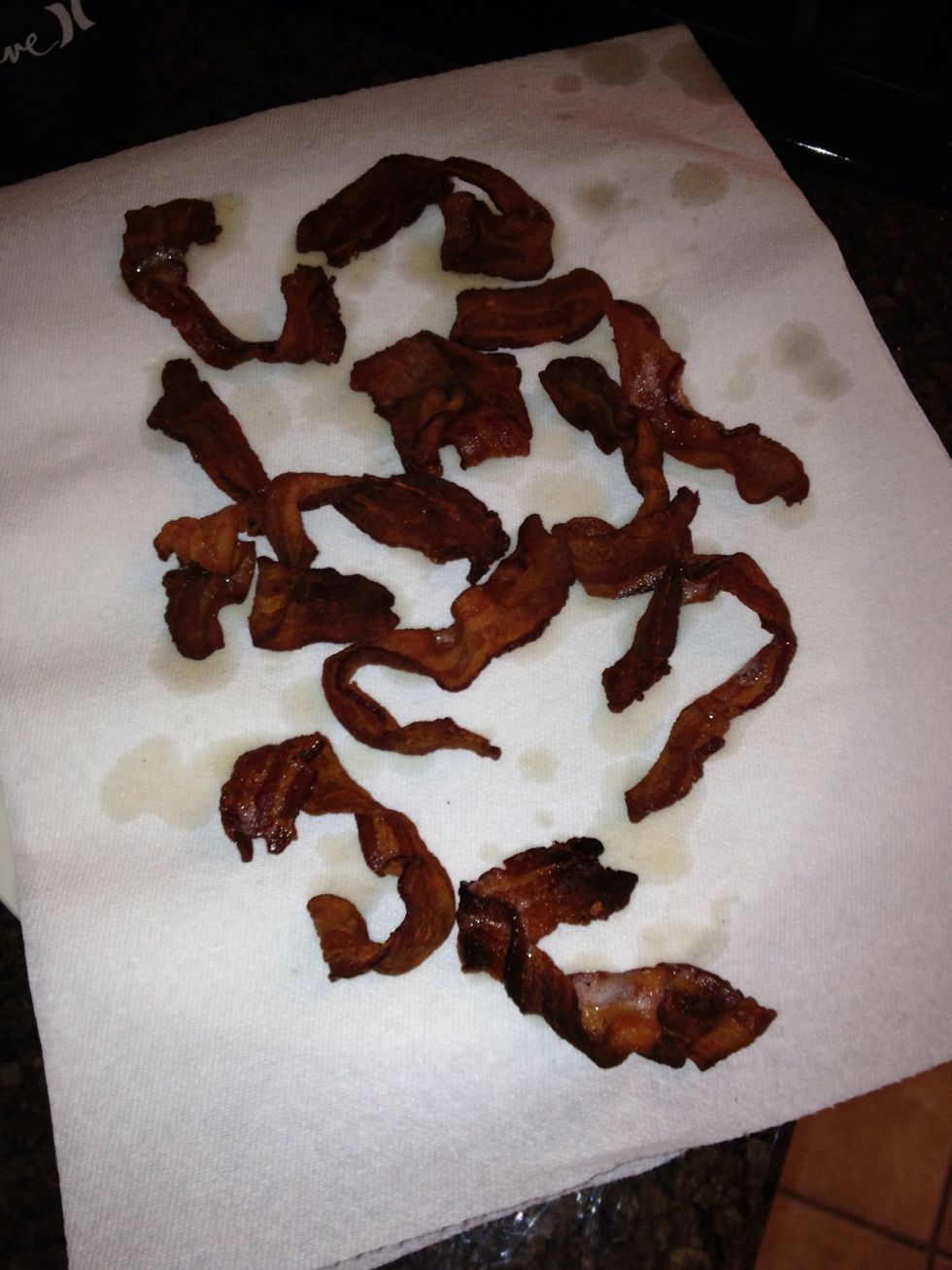 Cook the bacon so it is crispy.