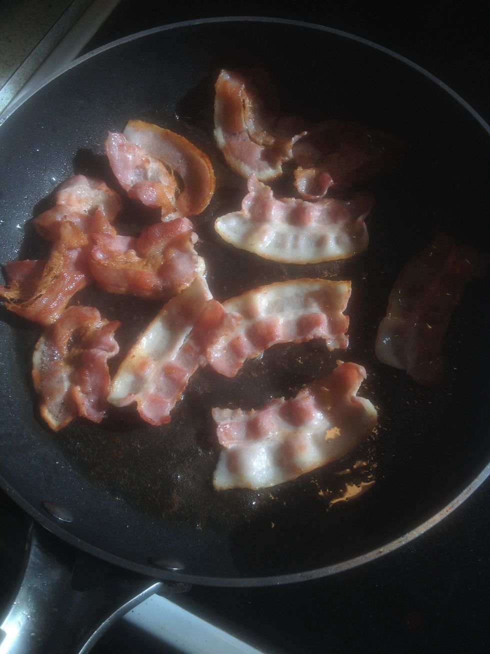 Cook the bacon.