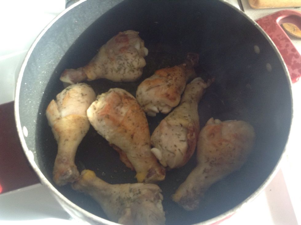 Cook  the drums for 5-7 min