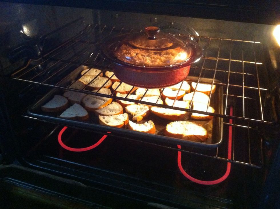 Cook the Fermaggio at 400 degrees Fahrenheit for 30 minutes..... At this point our bread was ready to take out of the oven.
