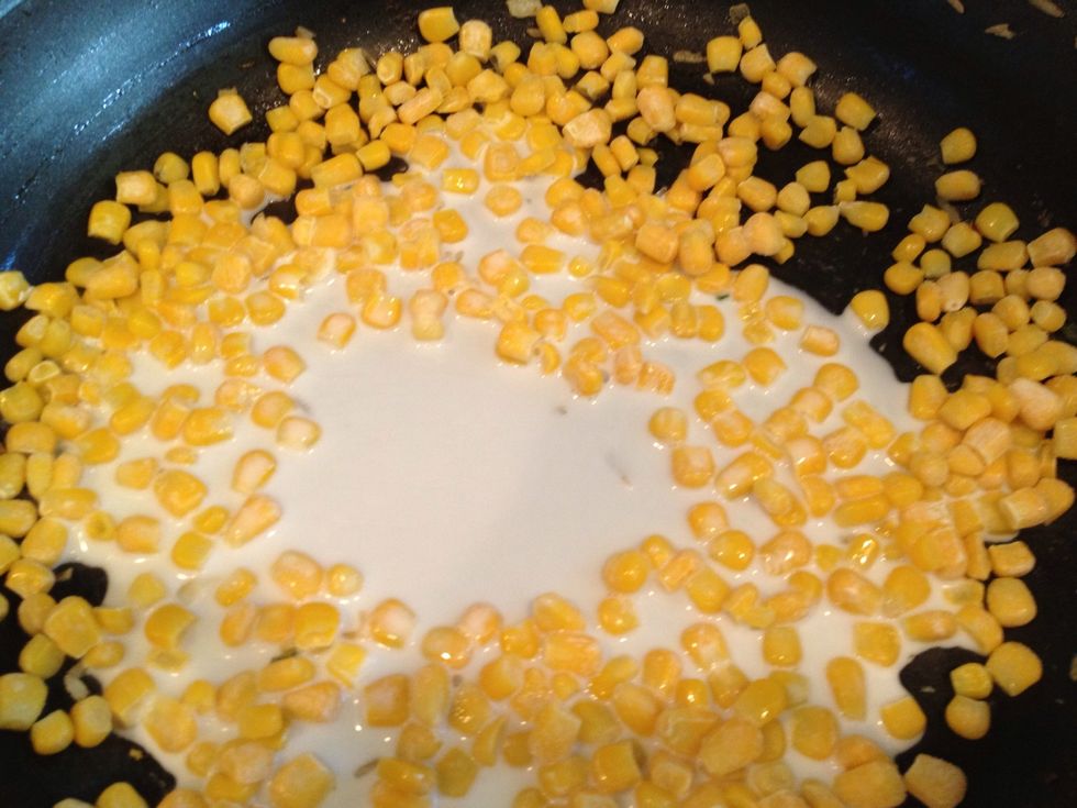 Cook the frozen corn wIth 1 Cupid  cream or milk