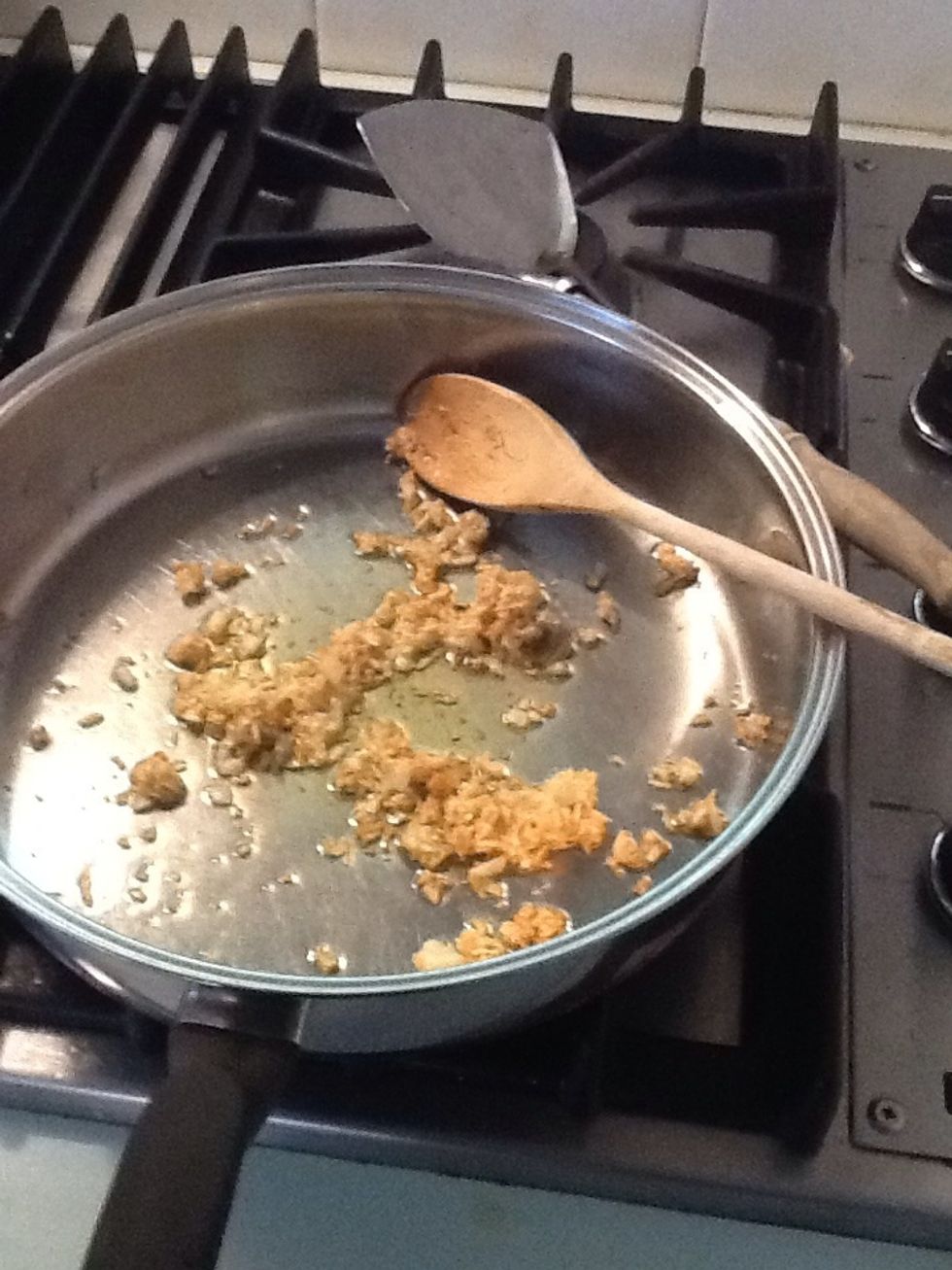 Cook the garlic