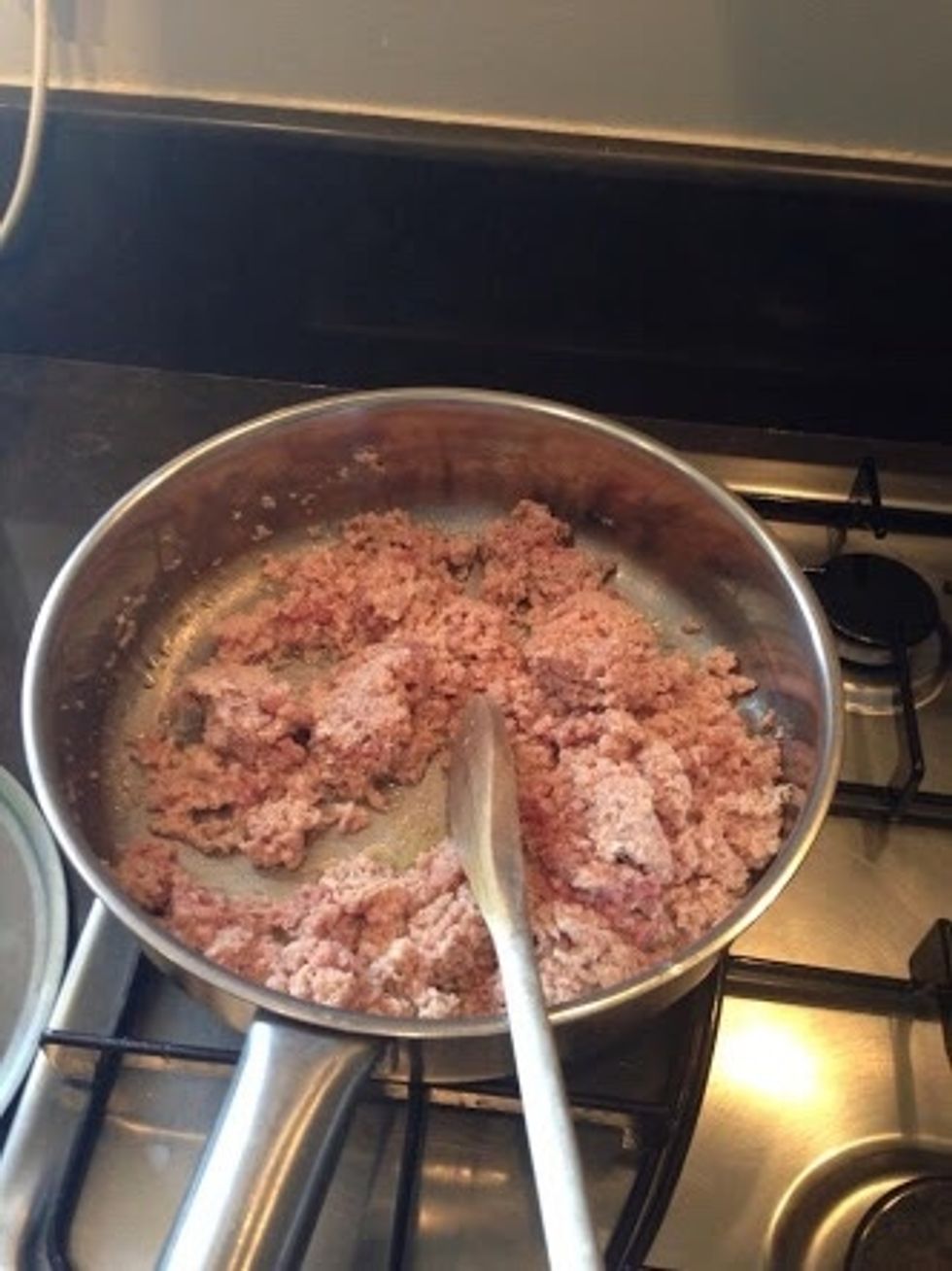 Cook the meat and make sure the meat is nice and brown