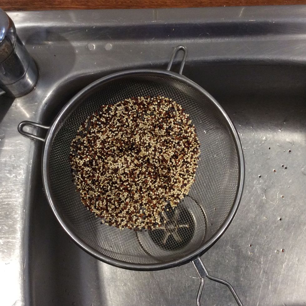 Cook the quinoa how the packet says.