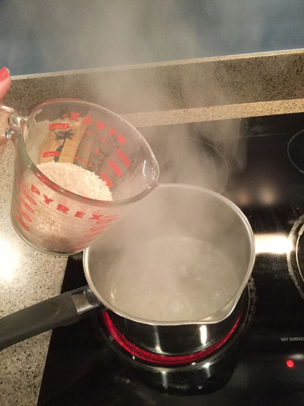Cook the rice for about 15-20 minutes until cooked.
