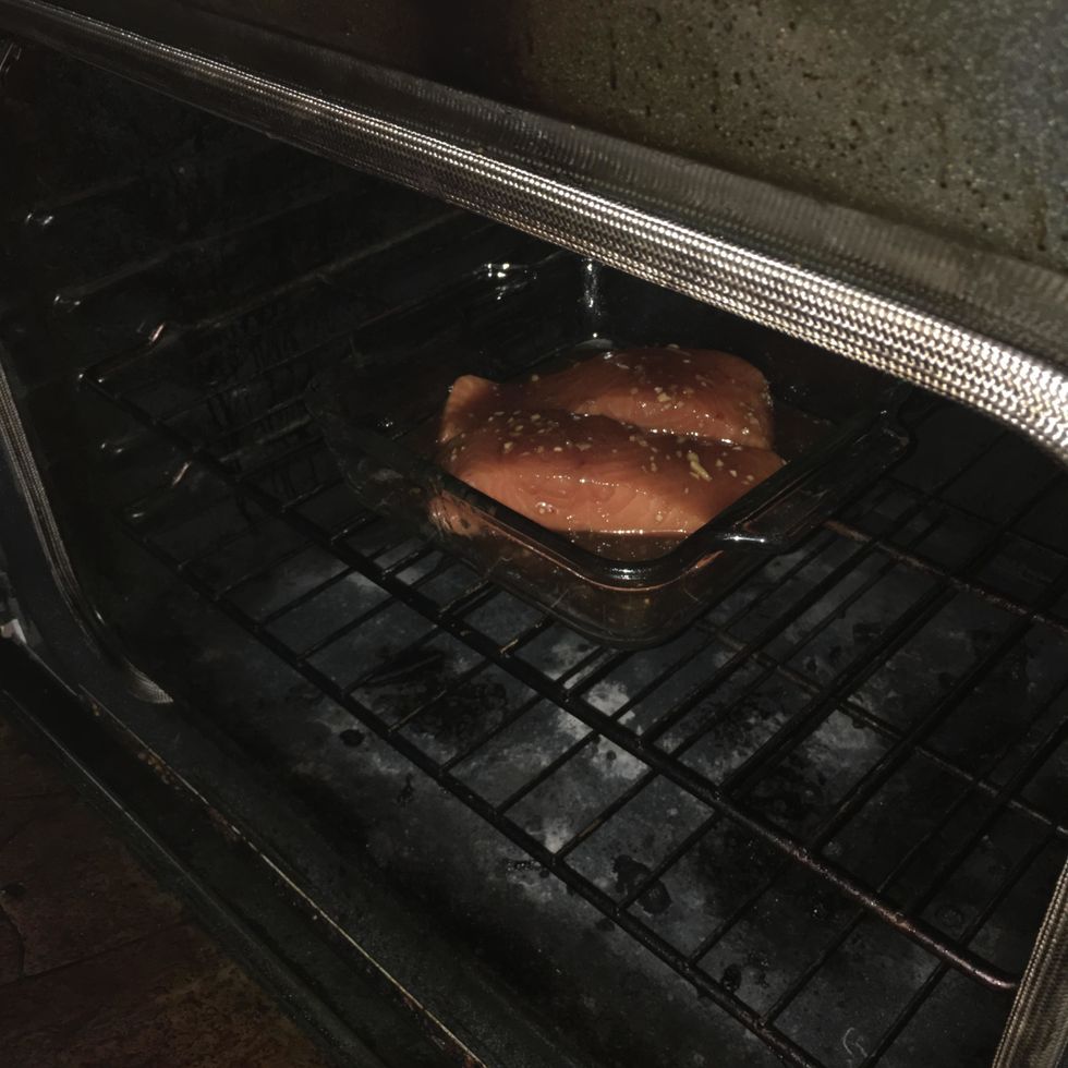 Cook the salmon for 20 minutes