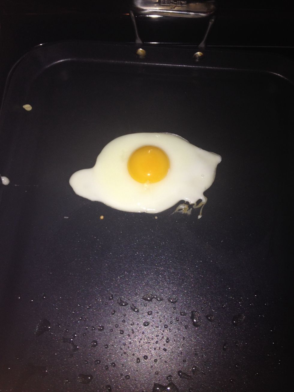 Cook the sunny side up egg as you normally would. ( I like a runny yolk)