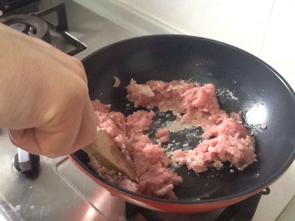 Cook the turkey until brown.