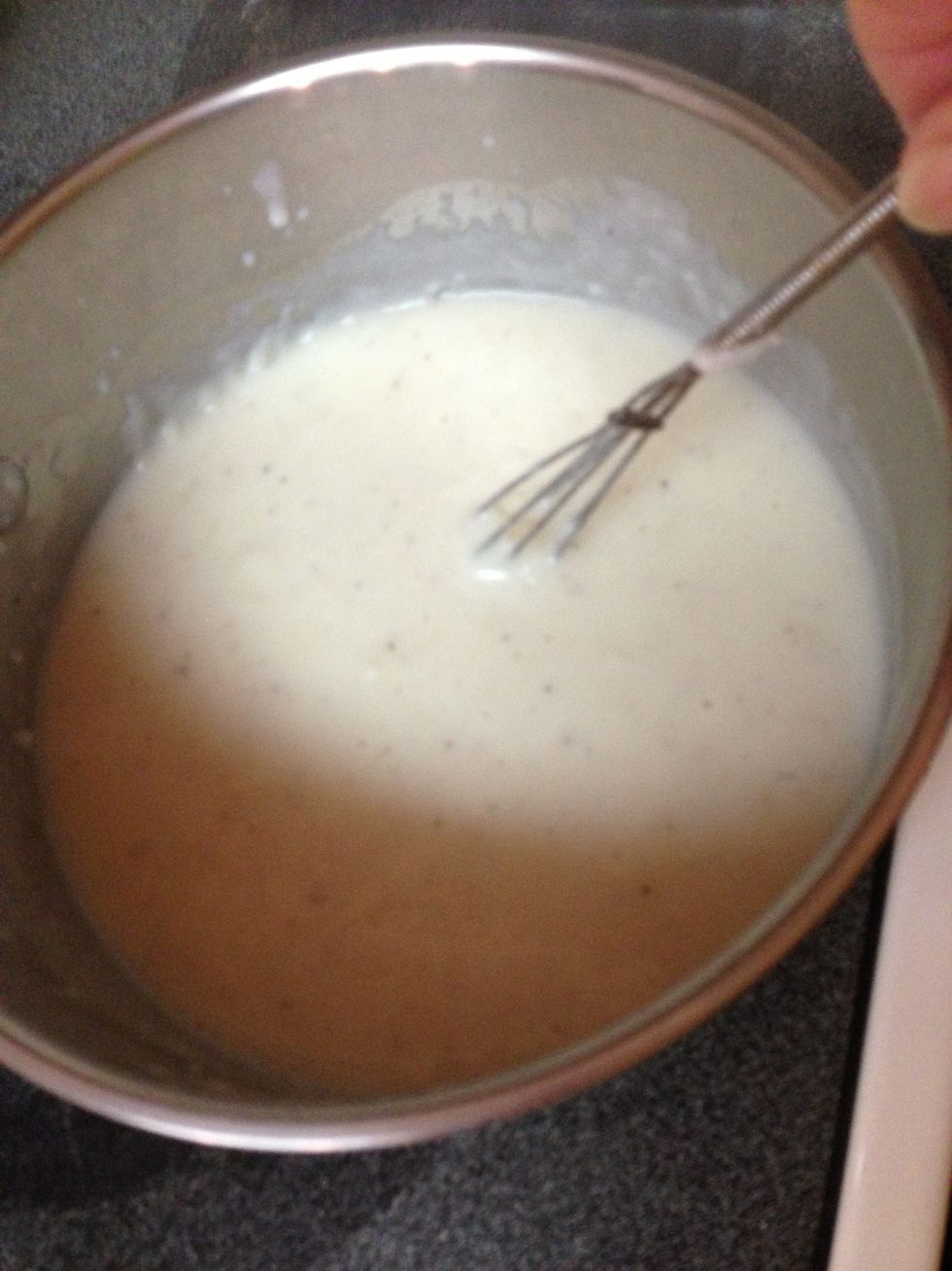 Cook till bubbling and thick. Remove from heat.