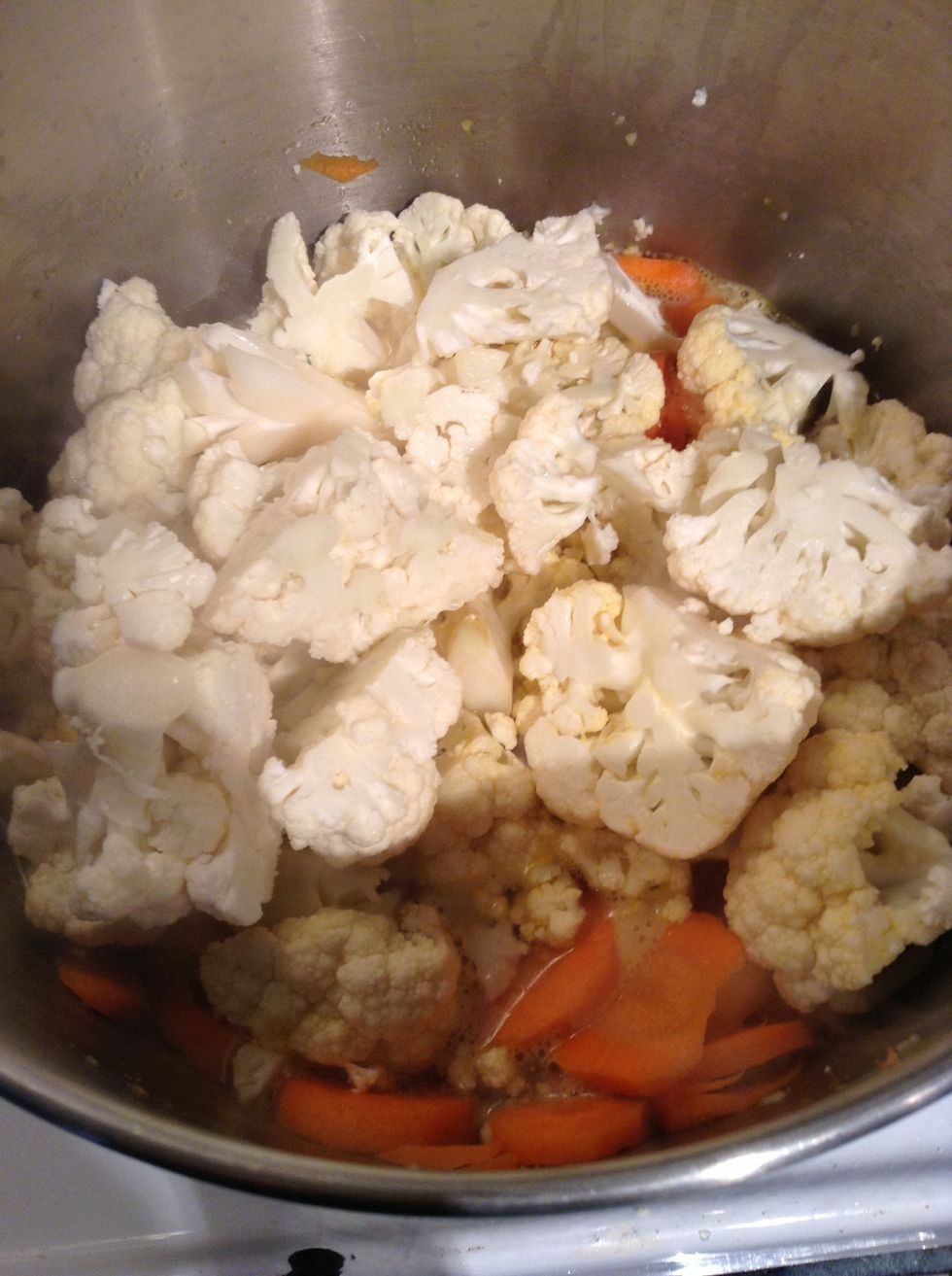 Cook until all the veggies are soft. About 20 mins. (cooking time will vary!) Turn up your heat.