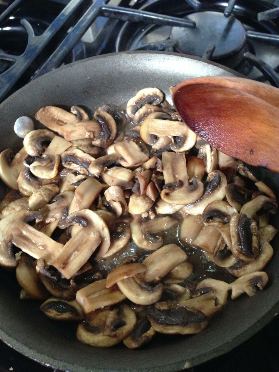 Cook until no liquid from the mushrooms is left.