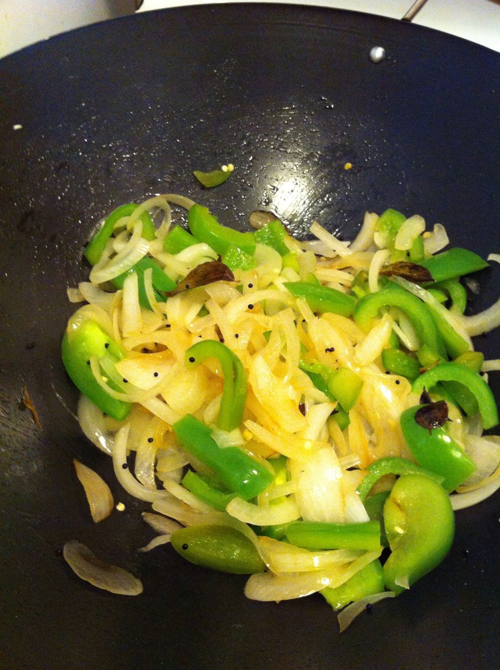 Cook until onion turn light brown - should be done in 1-2 mins (when added salt)