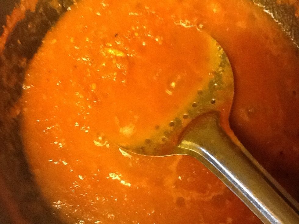 Cook until paste thickens.