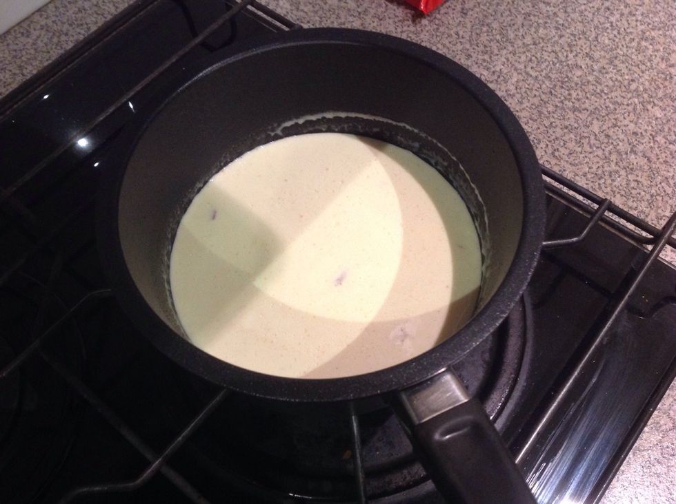 Cook until the cream is nice and creamy.