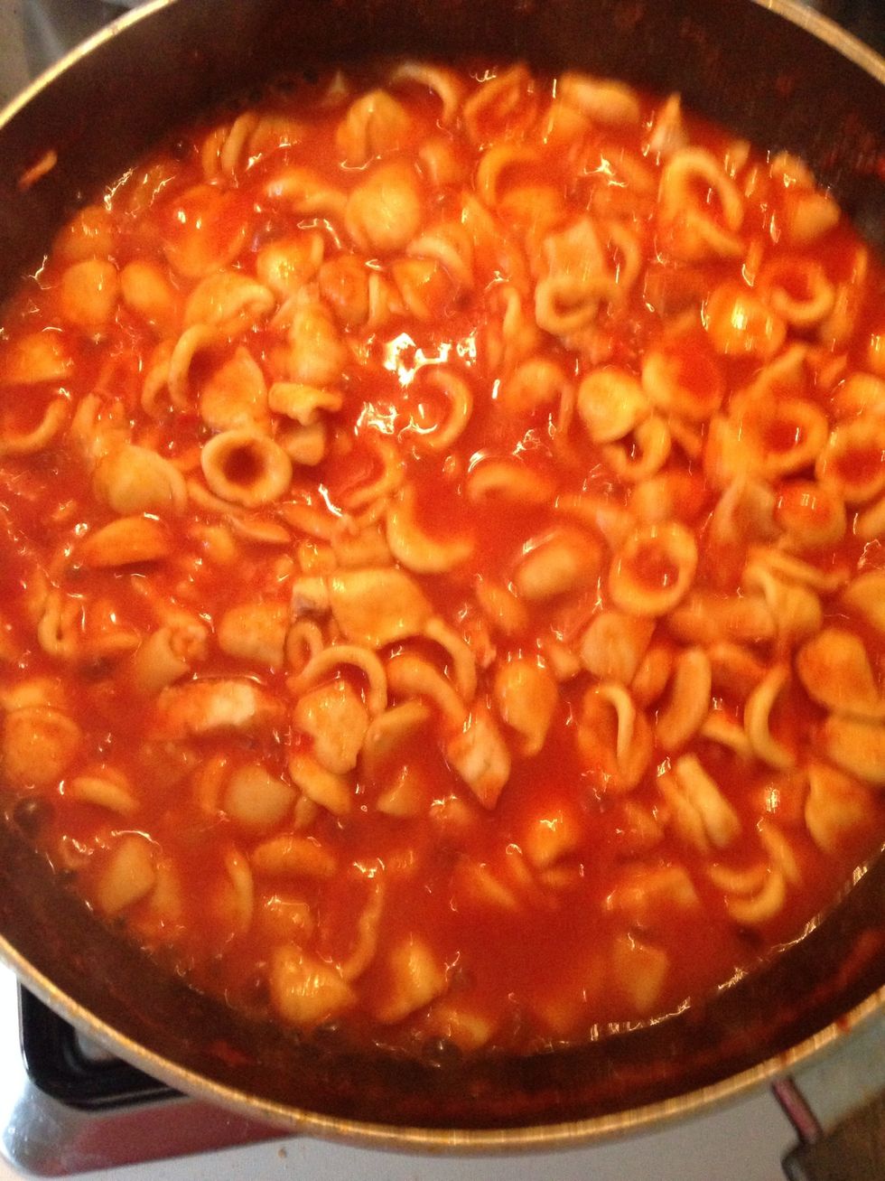 Cook until the liquid dries