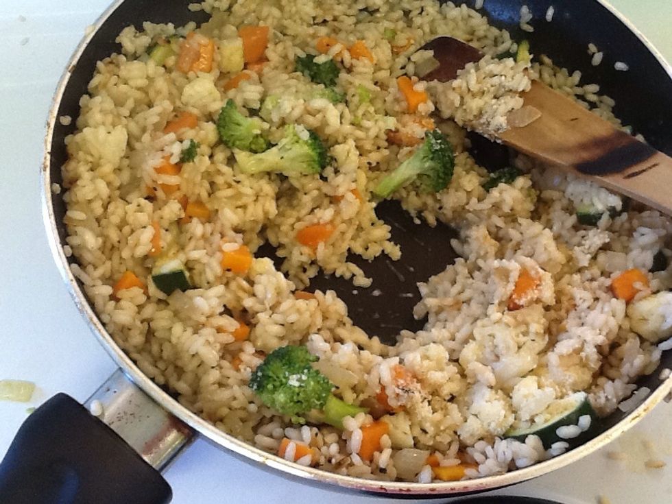 Cook until the water absorbed